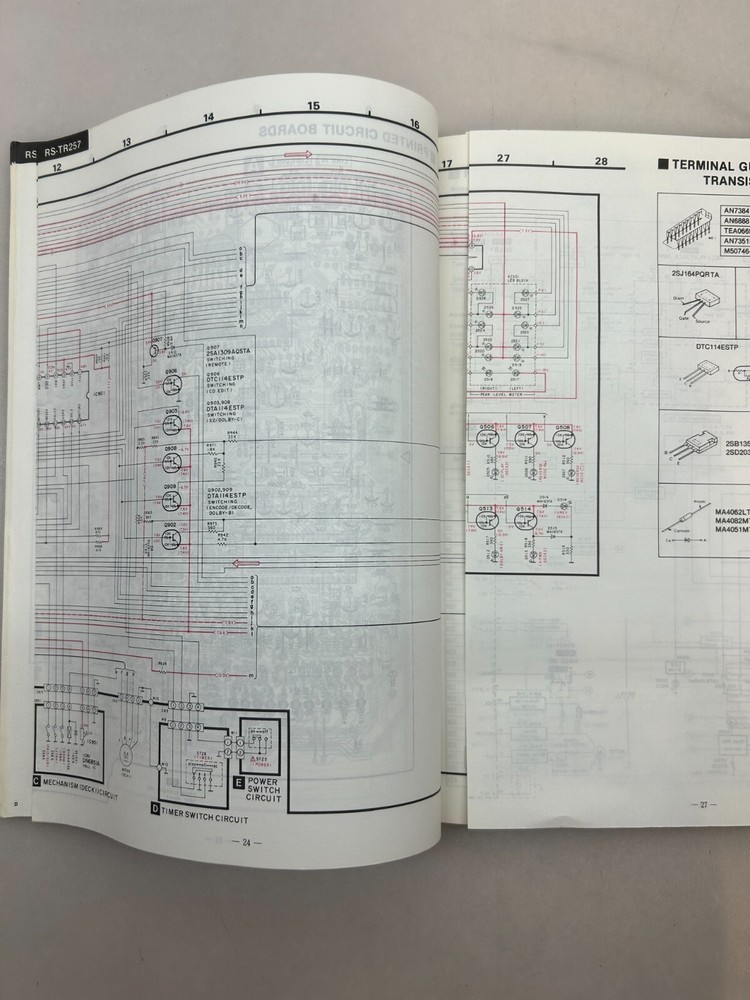 Technics RS-TR257 Original Service Manual Free Shipping