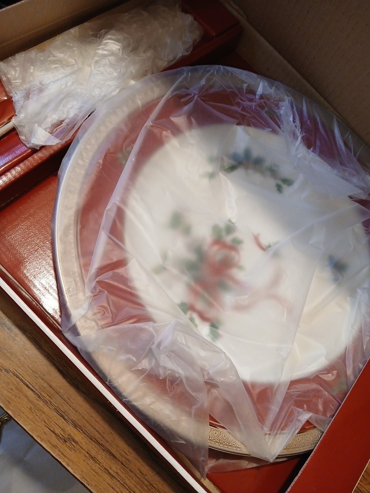 Palatial Holly Platinum Cake Plate & Server by Mikasa