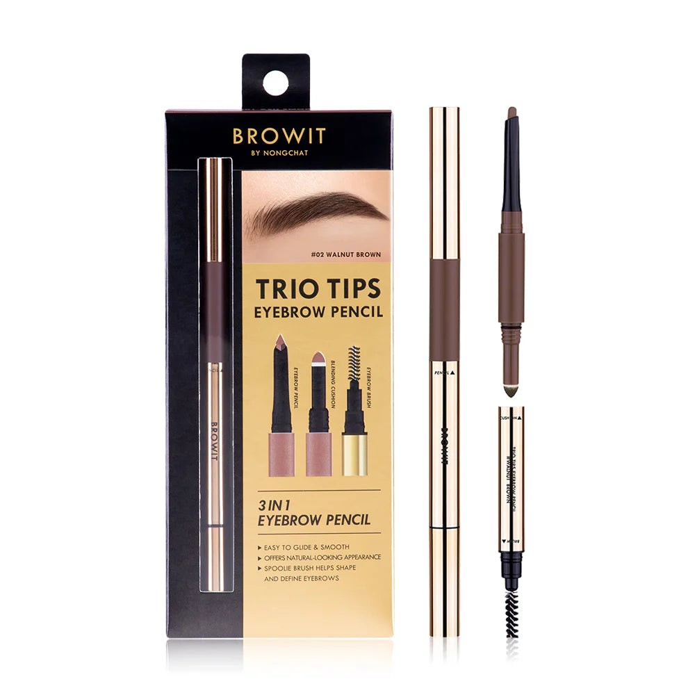 Browit Eyebrow Pencil - Trio Tips #02 Walnut Brown