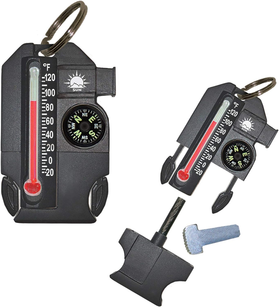 Outsider - 4-In-1 Survival Multi-Tool | Compass, Thermometer, Whistle, and Fire