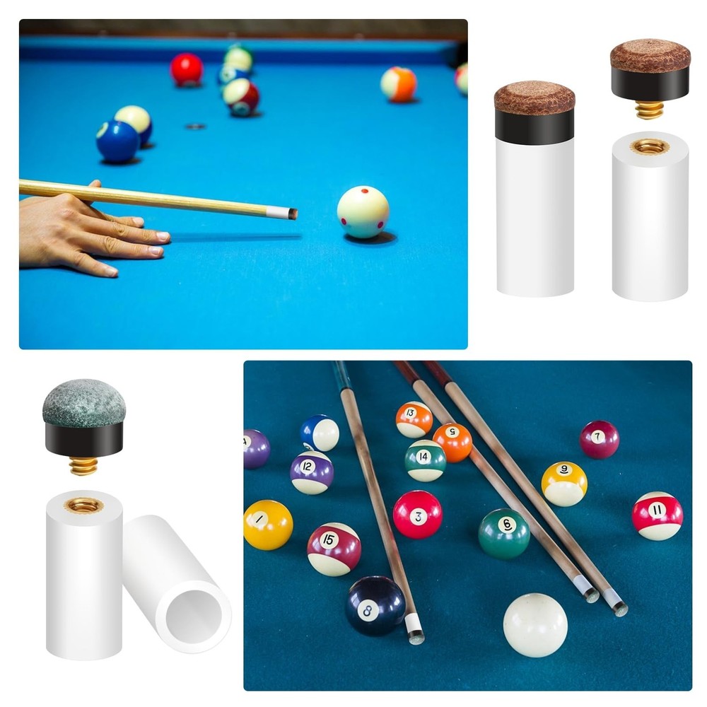 12 PCS Screw on Pool Cue Tips Replacement Kit 10mm/12mm/13mm Pool Stick Tips ...