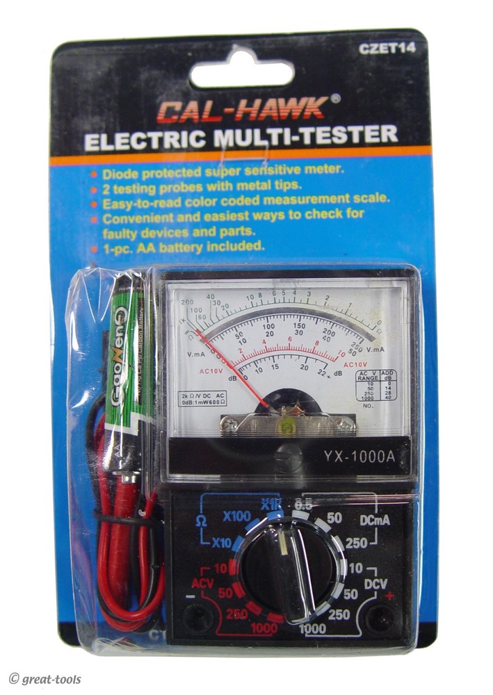 ANALOG ELECTRIC MULTIMETER – small meter – automotive diagnostic tool tools