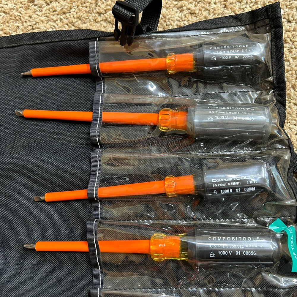 Cementex Basic Electrician's Tool Kit Set of 9 with Roll Case TR-9ELK