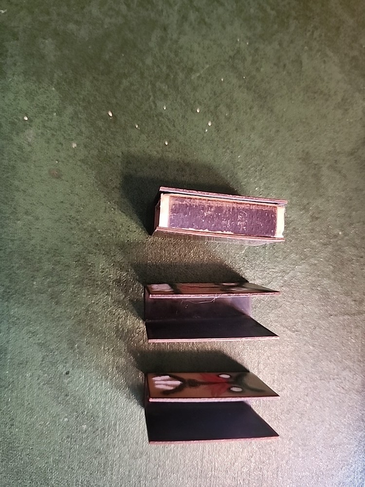 (3) Copper Enamel Matching Matchbox Covers