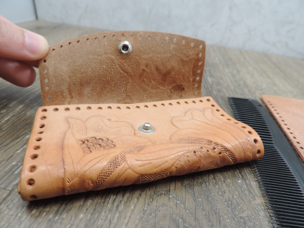 2 Leather Projects Key Holder Comb Case Leather Only
