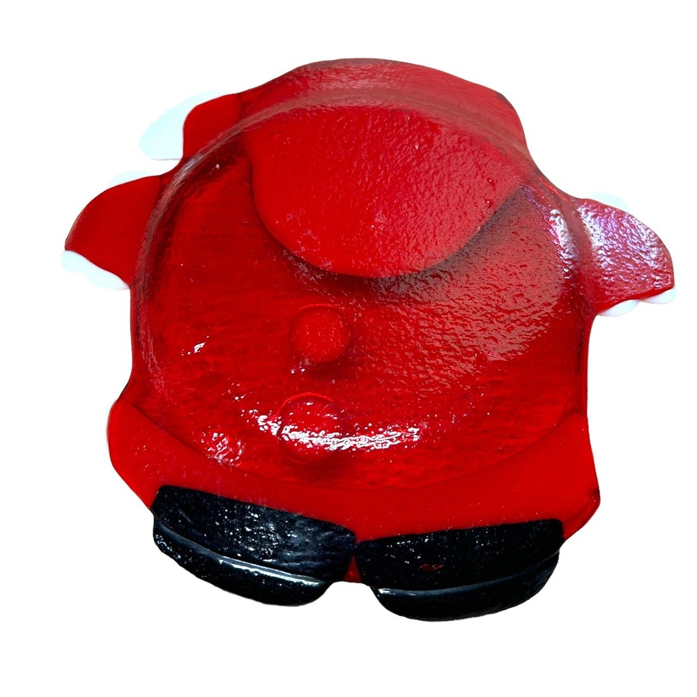 Glass Santa Claus Dish Multiple Uses EUC