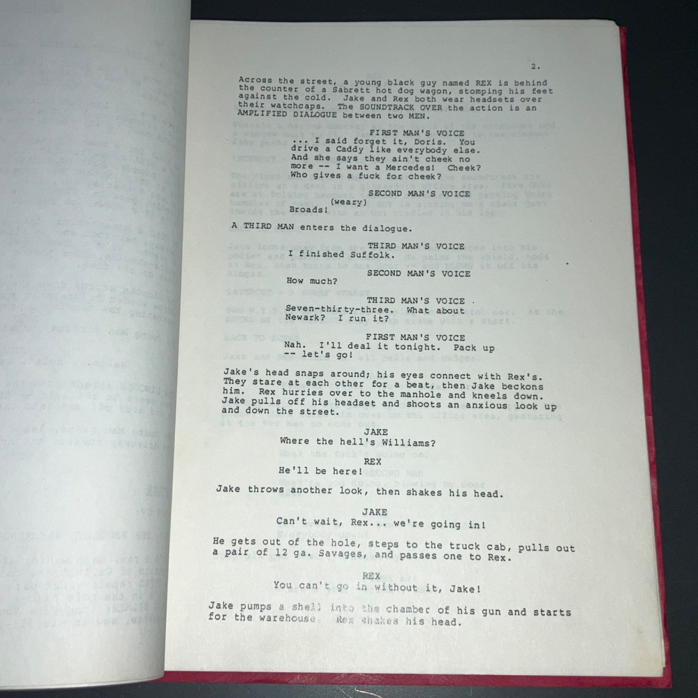 HOOLIGANS ('85) Dean Reisner 9pg Coverage + Donald Stewart Unmade Thriller + COA
