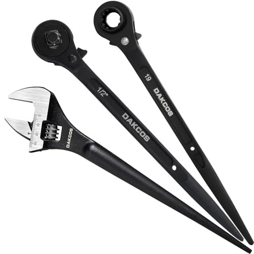 3pcs Spud Wrench Set, 3/4" x 7/8" 12 Point Double Ended Socket 3PC (Black)