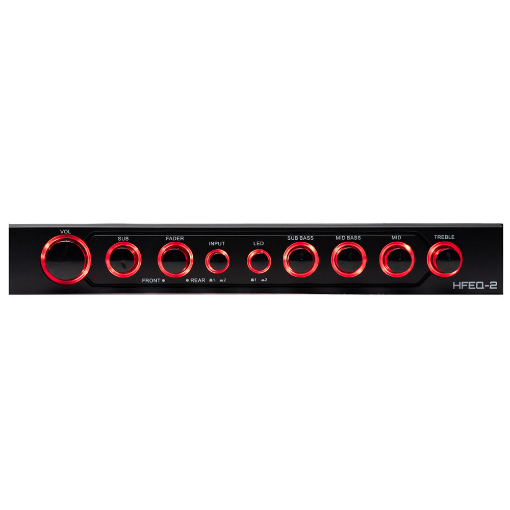 Hifonics HFEQ-2 1/2-DIN 4-Band Pre-Amp Equalizer w/ Front/Rear Active Crossover
