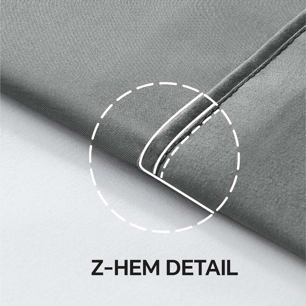 Queen Pillow Cases Set of 2 - Dark Grey Polyester Microfiber Pillowcase 2 Pack,