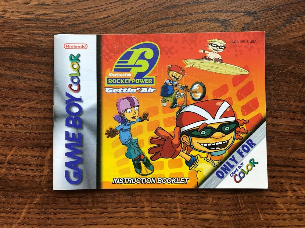 Rocket Power Gettin Air Nickelodeon Gameboy Color Instruction Manual Only