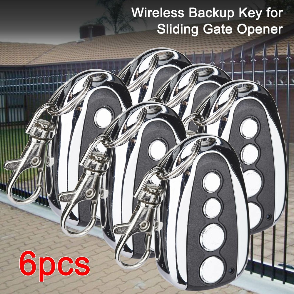 Six Wireless Backup Key for Sliding Gate Opener Automatic Operator Exclusive Fit