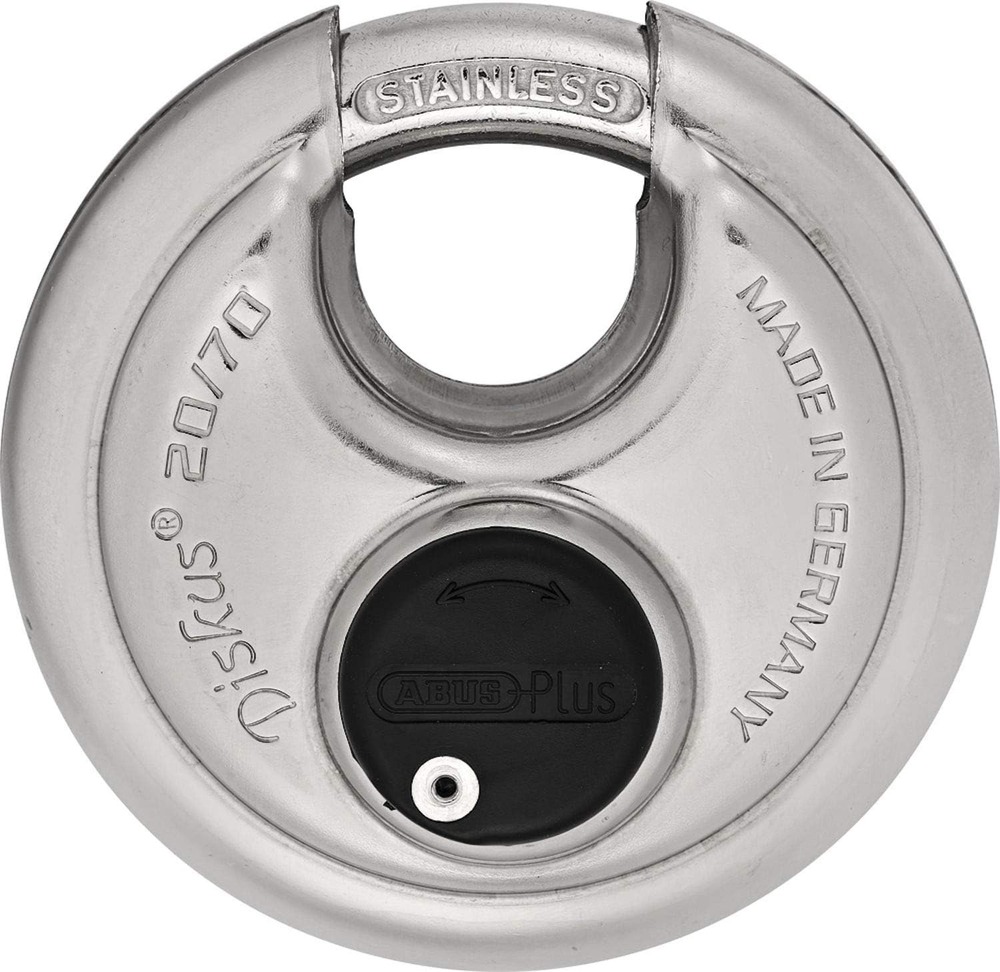 ABUS 20/70 Diskus Stainless Steel Padlock with 3/8 Shackle Keyed Different Made