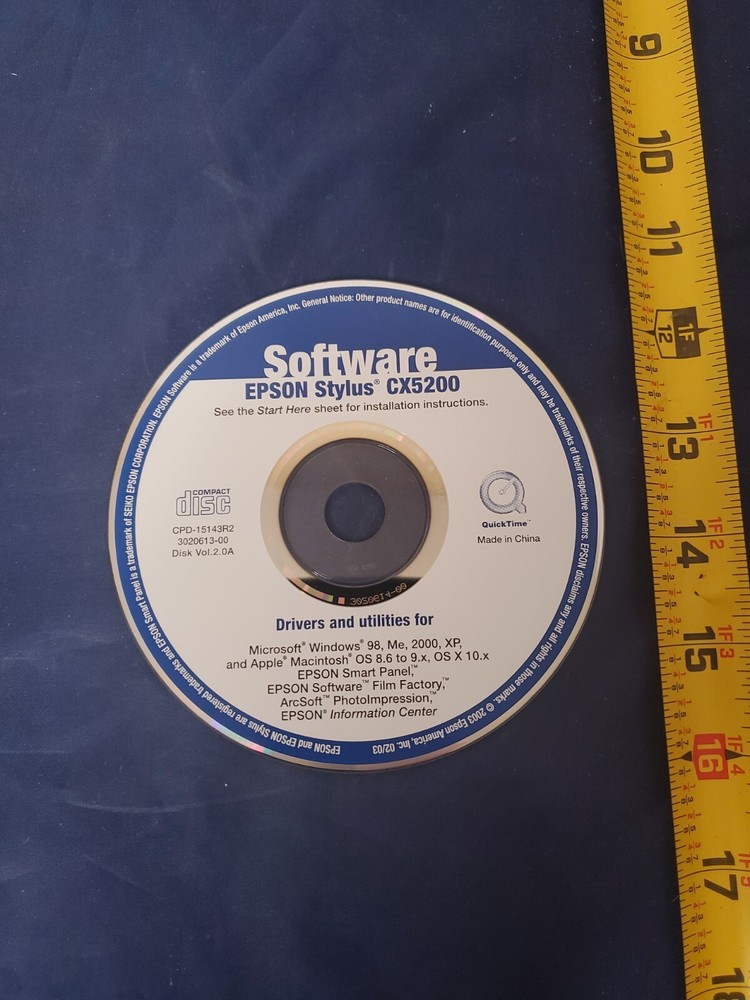 Epson Stylus CX5200 Software CD-Rom