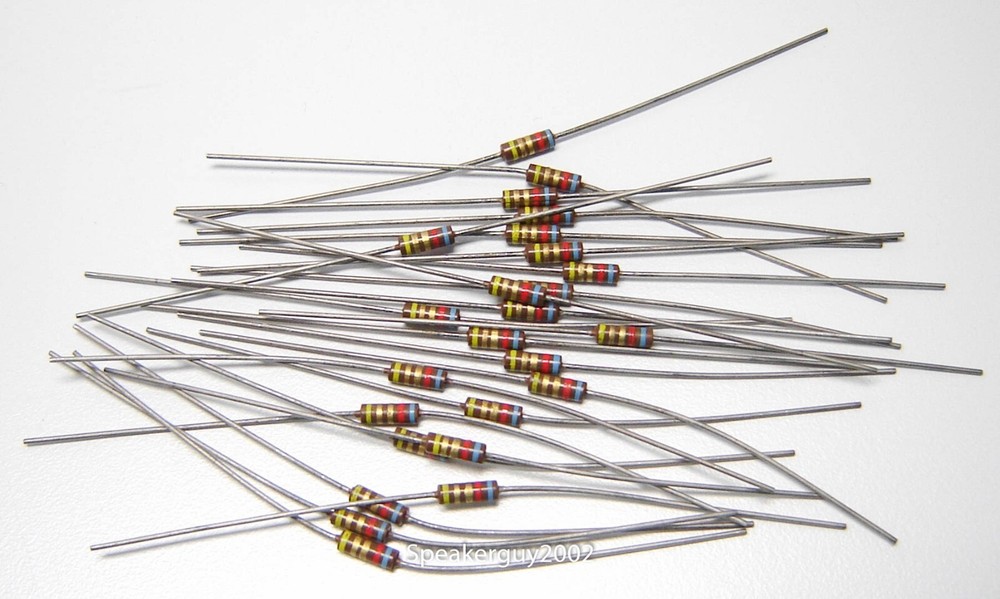 25 Pcs - 1/4 Watt - 5% - Carbon Comp Resistors / 6.2 Ohm