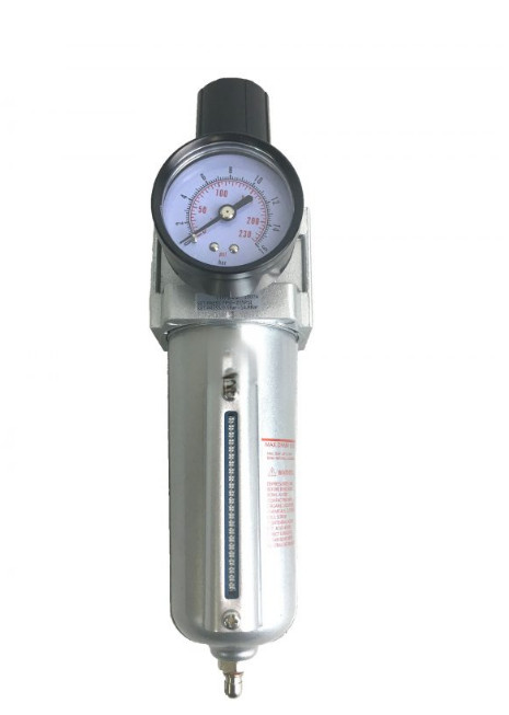 1/2" Air Compressor Regulator & Filter In Line Combo w/ Gauge