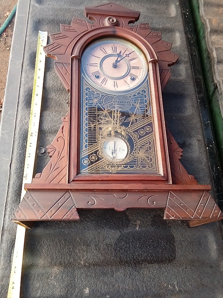 Antique  Regulator Wall Clock