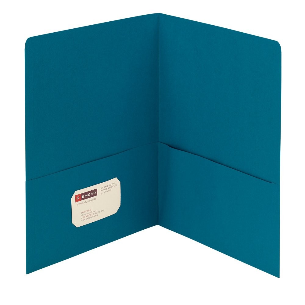 Two-Pocket Heavyweight Folder Letter Size Teal 25 per Box 87867