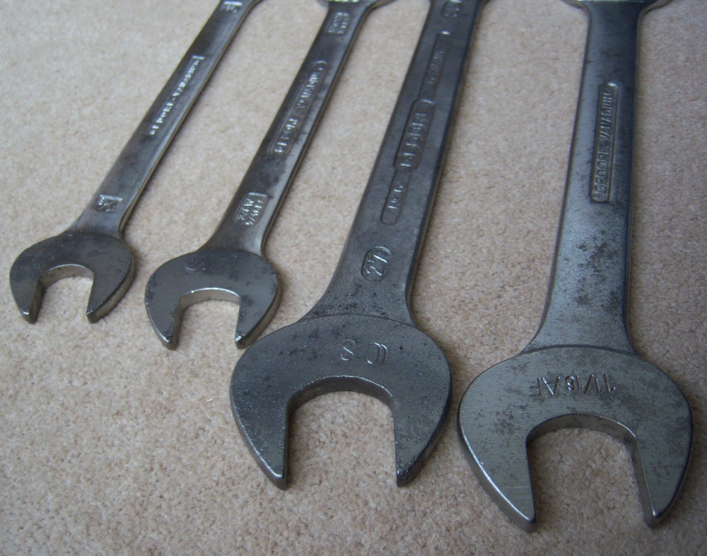 4 Vintage Gedore Open Ended Spanners ~ all Still Useable