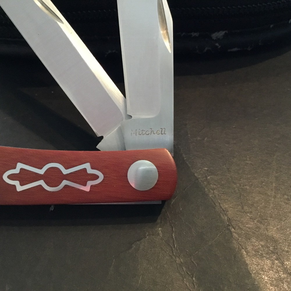 Custom Jeffery Mitchell 2 Bld Trapper Slipjoint Folder Folding Knife