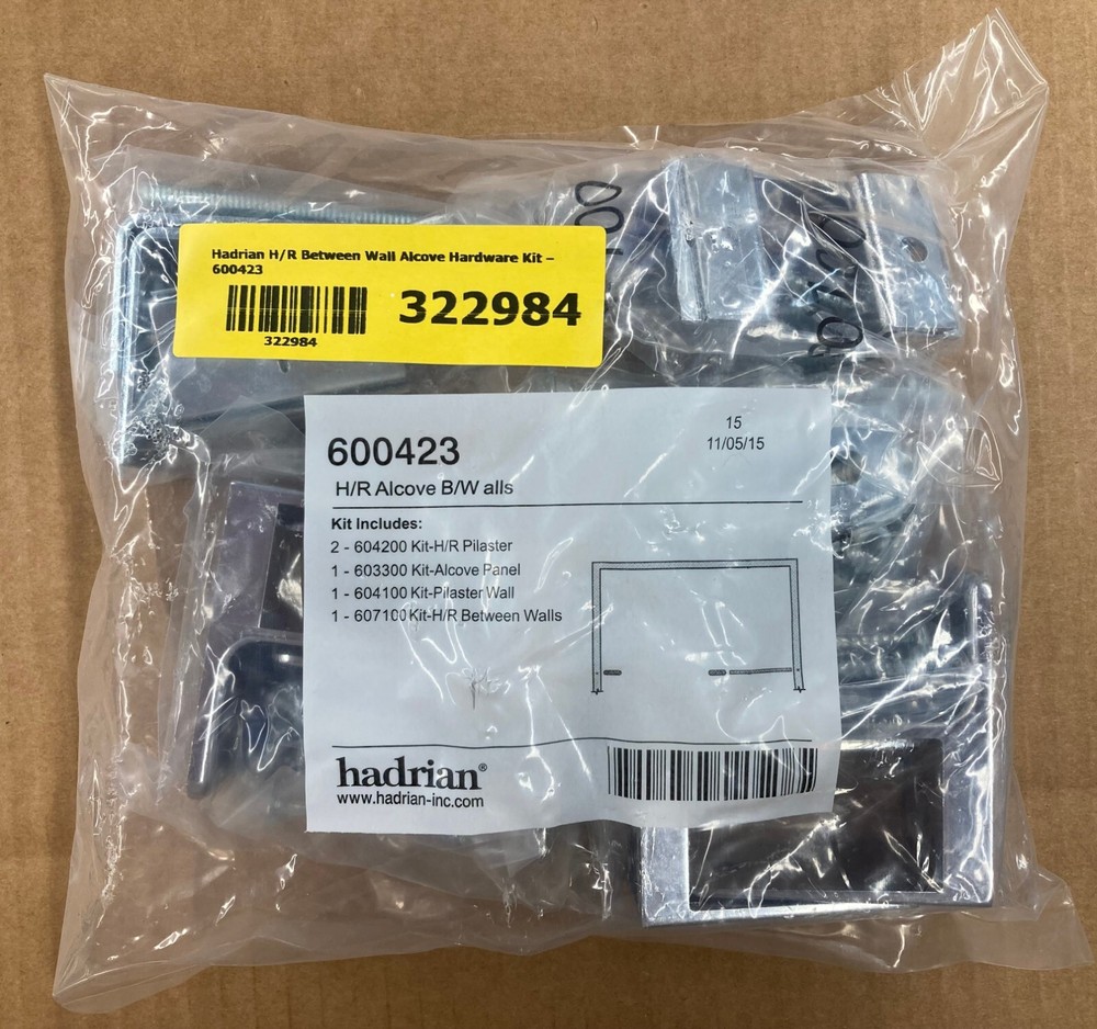 Hadrian H/R Between Wall Alcove Hardware Kit – 600423