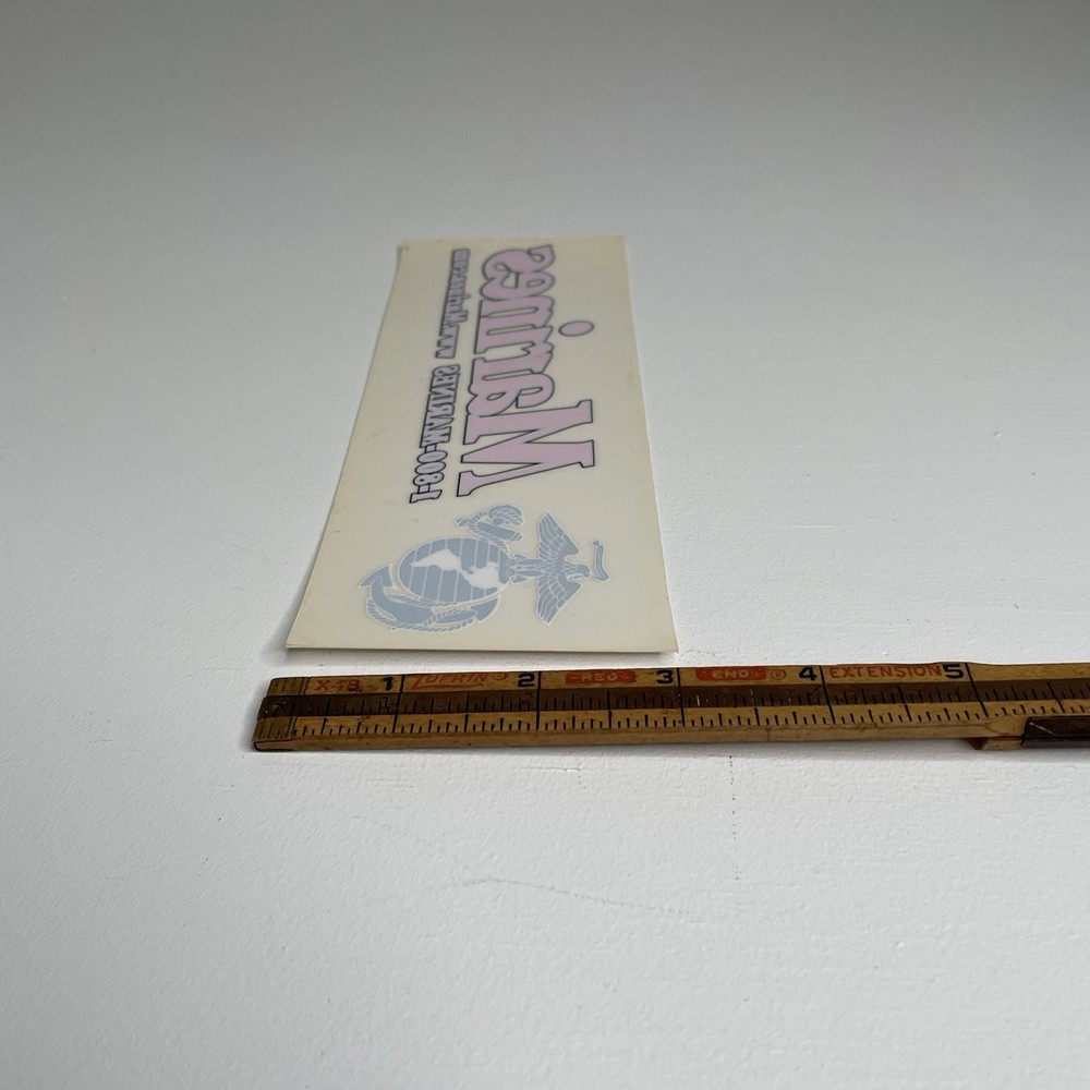 Vintage Marines Window Decal 8x3"