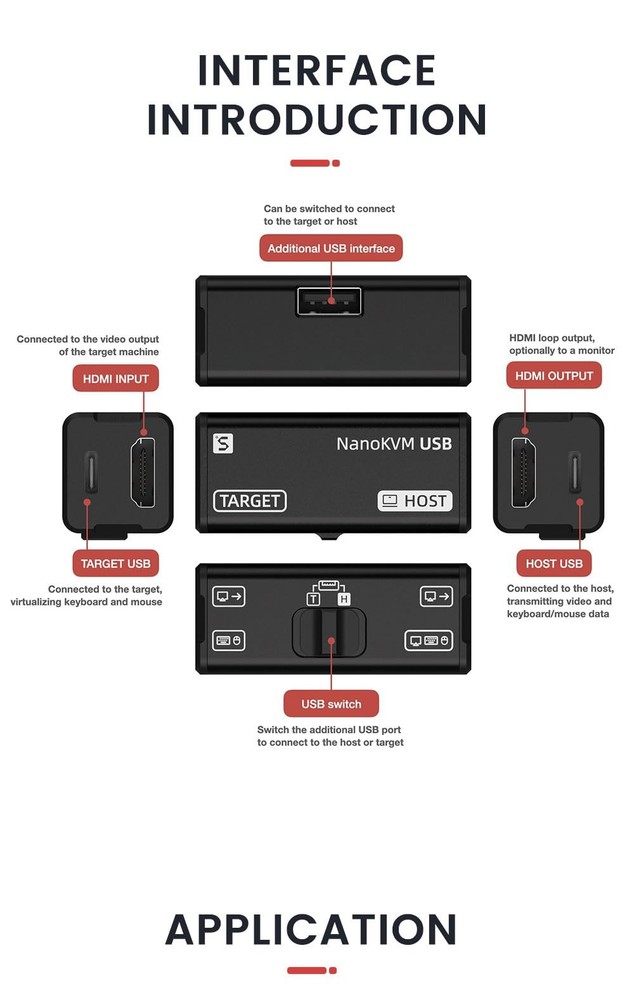 Sipeed NanoKVM-USB Operations Maintenance Server Tool Kit, Multi-Device Colla...
