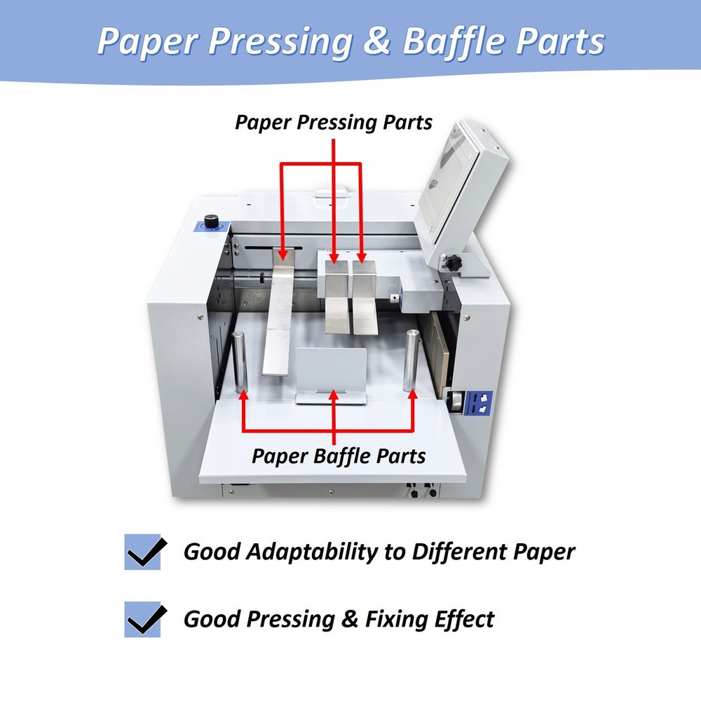 13 inch Fully Automatic Scoring Paper Cutter Creasing Machine Digital Touch 110V