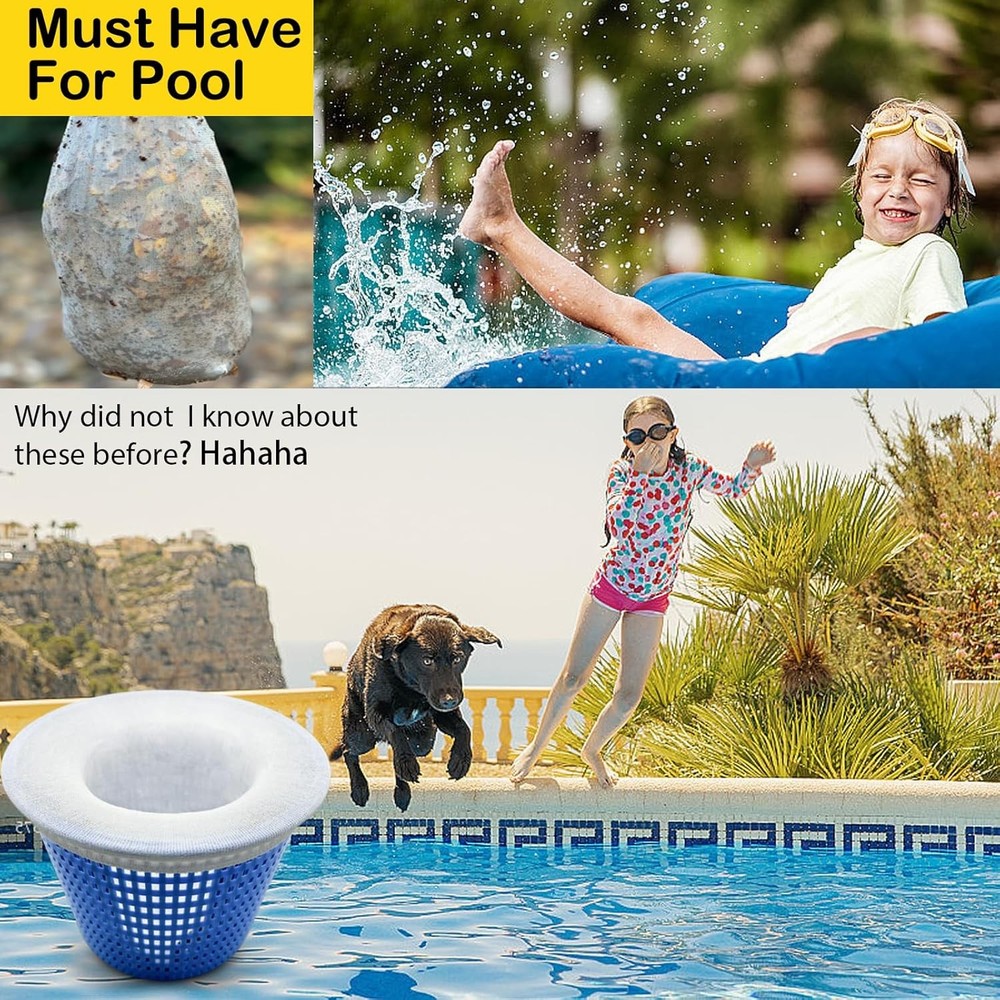 30 Pool Skimmer Filter Socks for Inground & Above Ground Pool Maintenance
