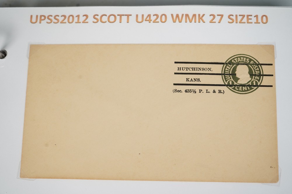 US SPECIALIZED STATIONERY COLLECTION OF SC U420 60 EXAMPLES