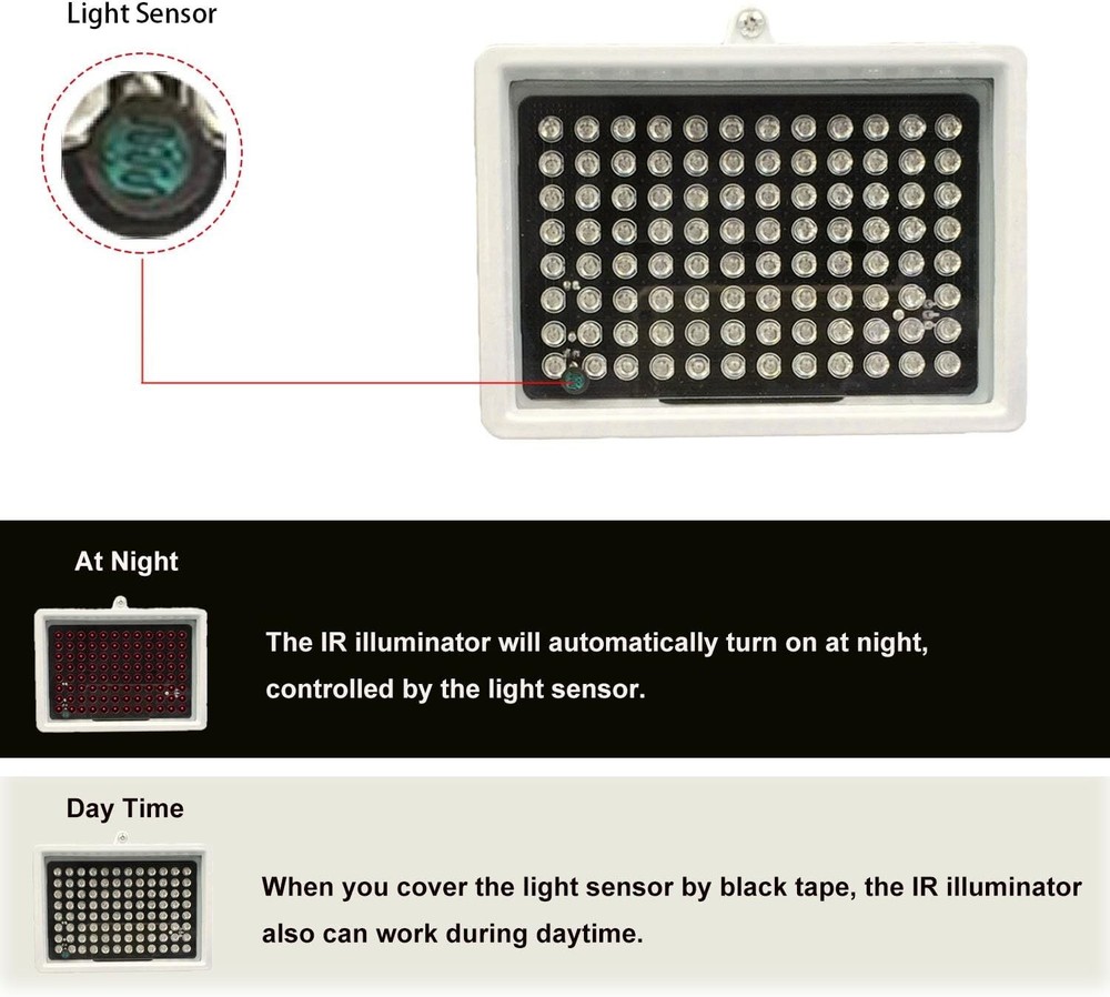 Long Range 80m IR Illuminator for Security Camera