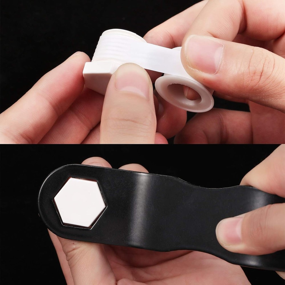 6 Pieces RV Hot Water Heater Drain Plug with Tape, 1/2 Inch NPT Drain Plug Wh...