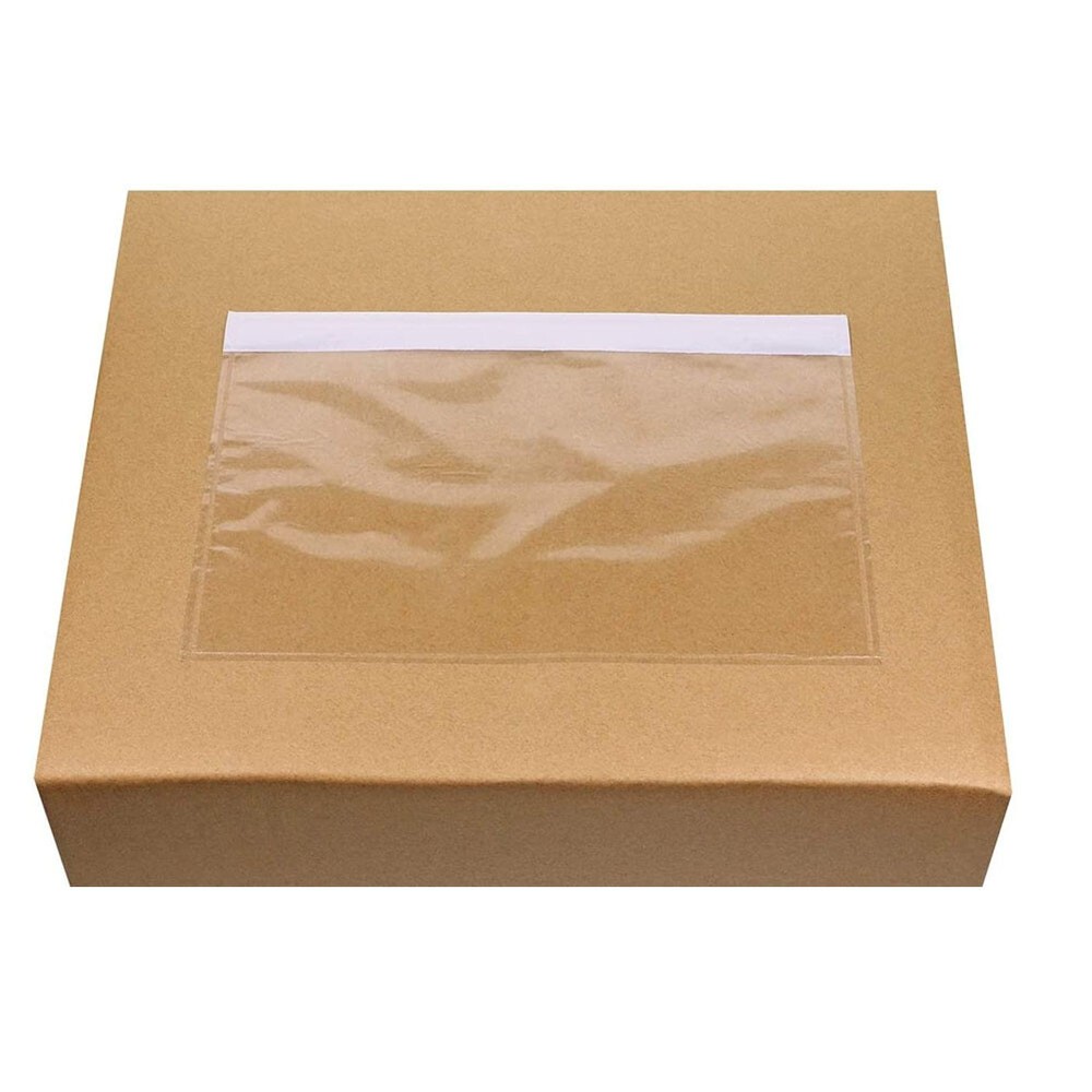 7.5 x 5.5 Clear Packing List Invoice Shipping Envelope Top Loading Self Adhesive