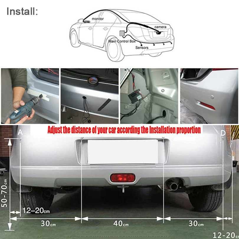 Car Parking Sensor Reverse Backup Assistance Original Flat Sensors with Wings US
