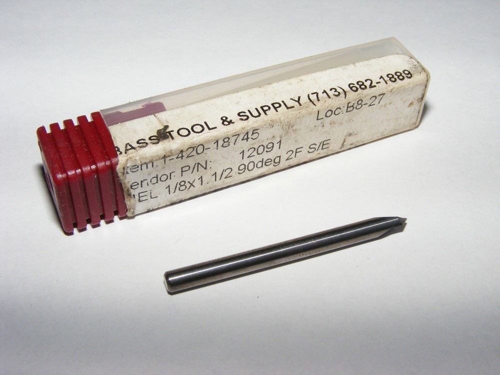 End Mill 1-420-18745 1/8 x 1-1/2 90deg 2F S/E  (HOU)