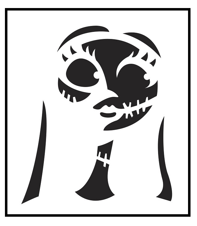 8x8 inch Custom Stencil (V-24) Nightmare Before Christmas
