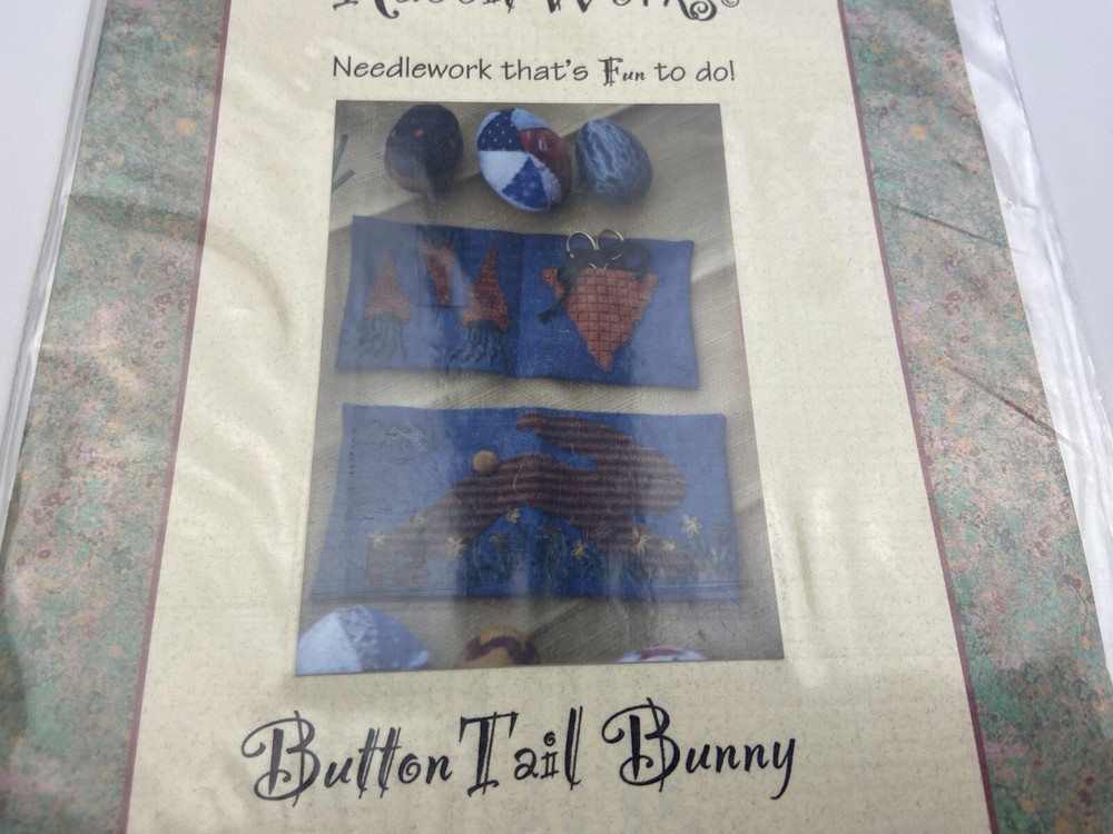 Rabbit Work Button Tail Bunny Necessary Needlepoint Pattern 6P
