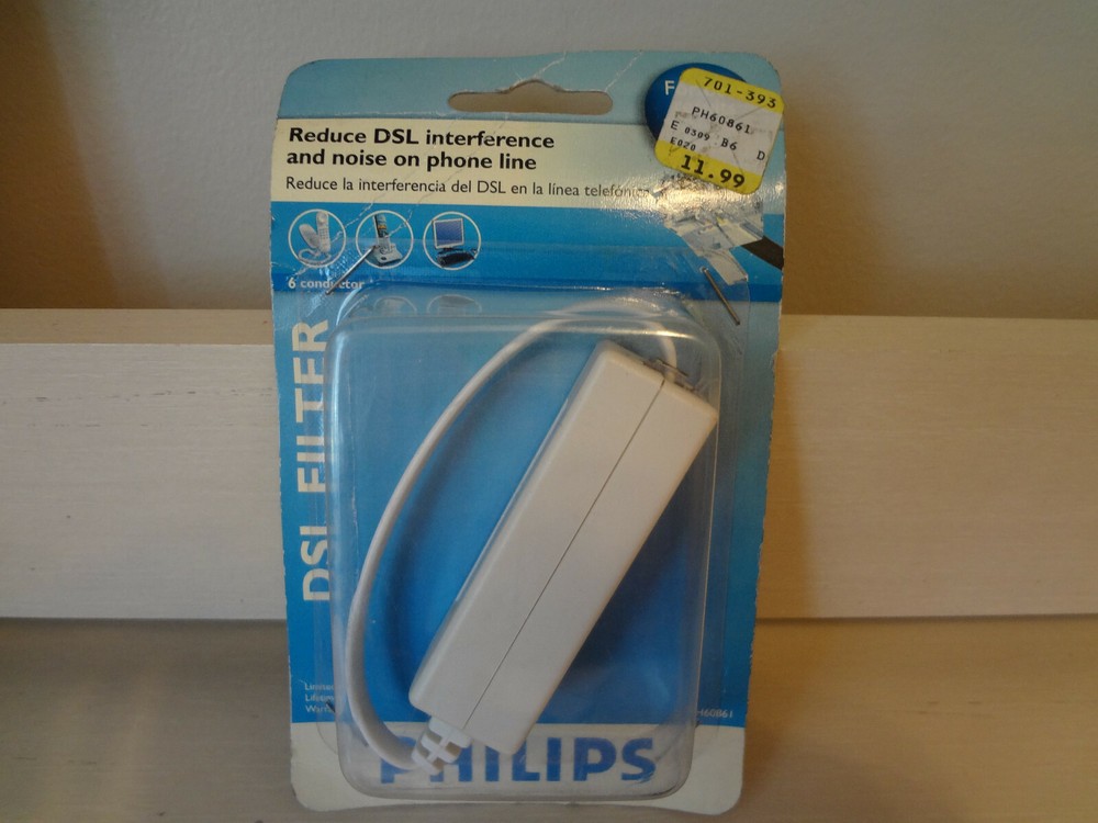 Philips DSL Filter / Reduce DSL interference and noise on phone line PH60861