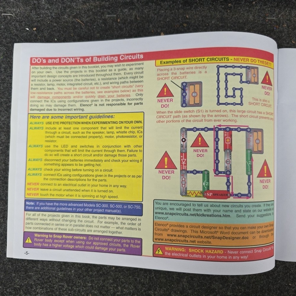 3- ELENCO Snap Circuits Instruction Books Projects (3) And Experiments (1)