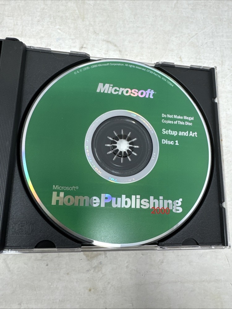 Microsoft Home Publishing 2000 - 3 Disc Set - Genuine CD-ROM discs very Clean