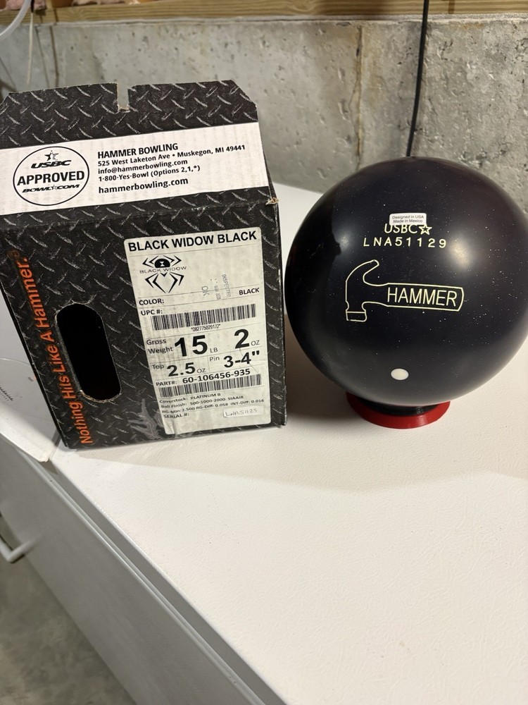 15lb Hammer Black Widow Black NEW IN BOX!!!!!