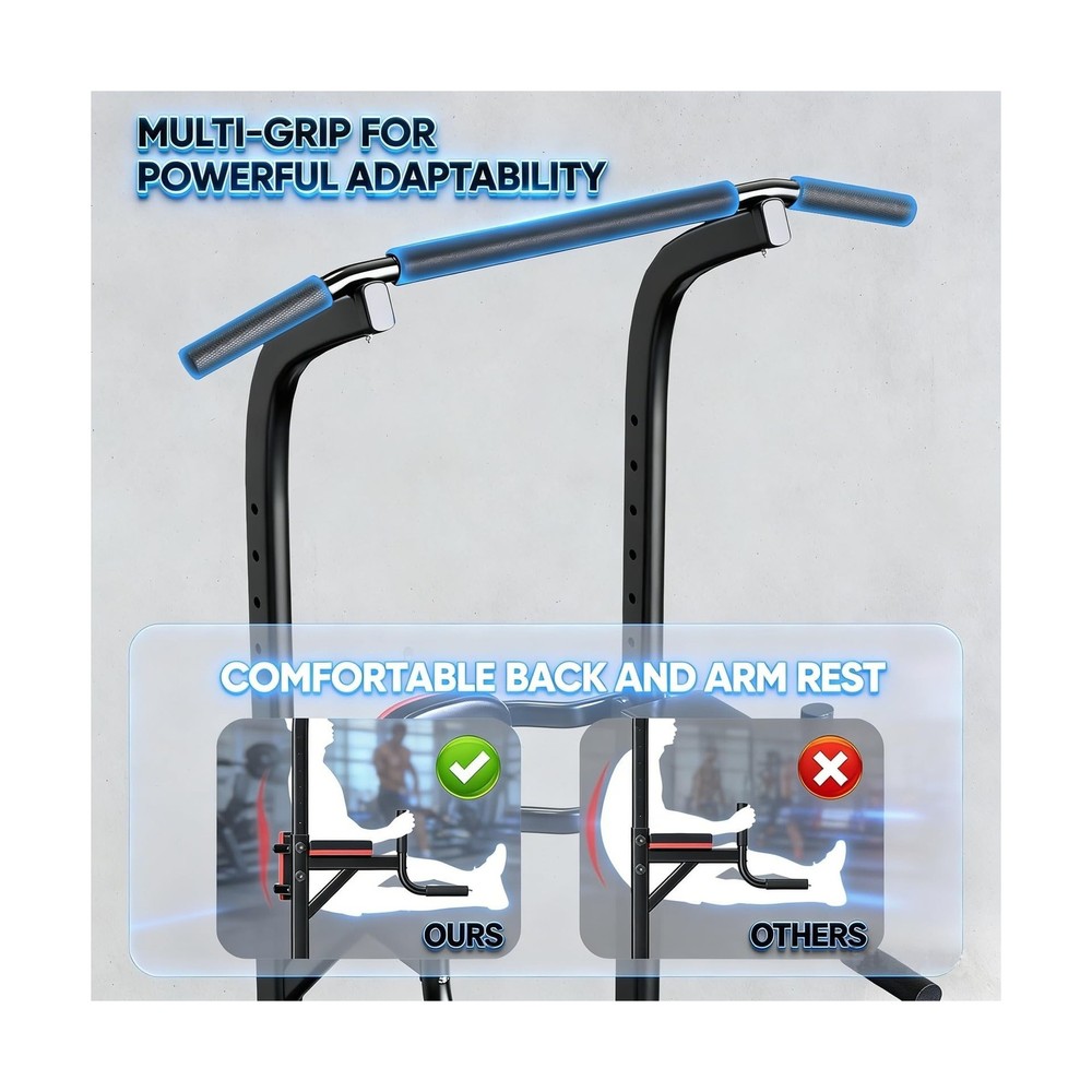 ZENOVA Pull Up Bar, Multi-Function Pull Up Dip Bar Station, Home Gym Workout ...