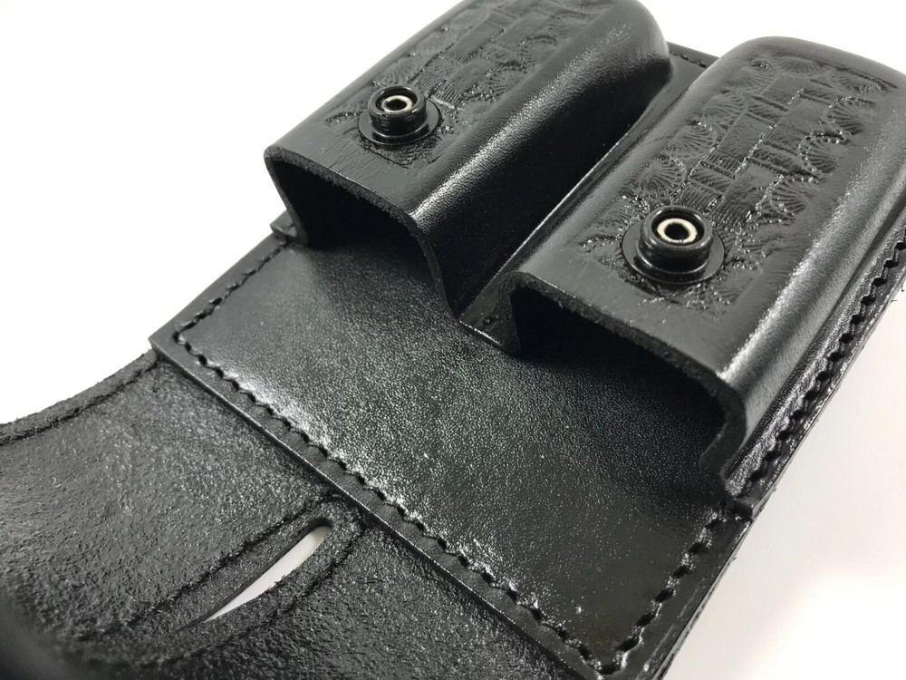 Leather Double Magazine Pouch Holster For Double Stack Magazines