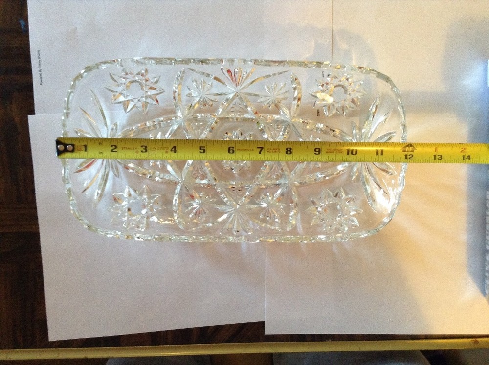 Pressed glass serving dish