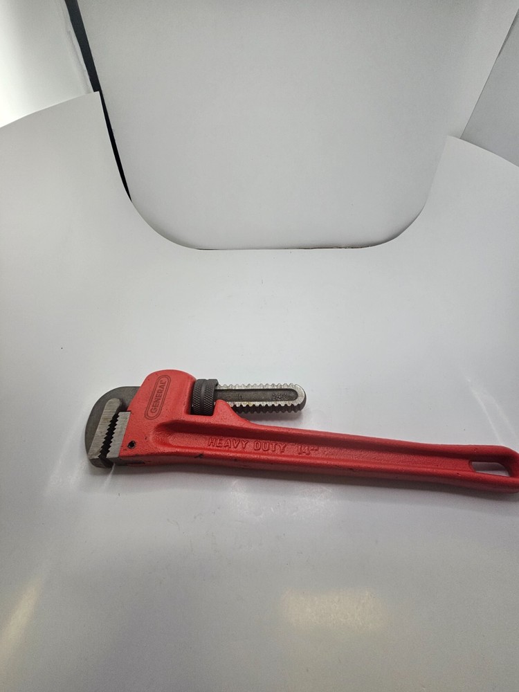GENERAL Heavy Duty 14" Pipe Wrench Tool Adjustable Plumbing Unit
