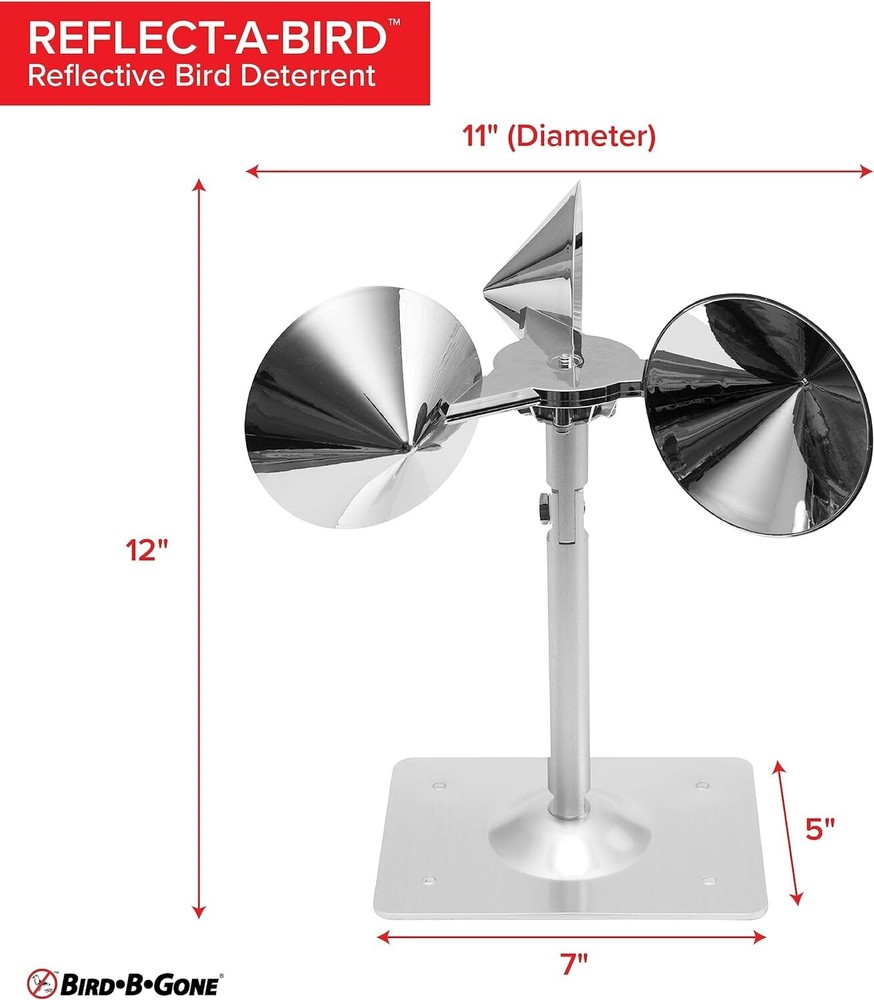 - Reflect-A-Bird - Reflective Spinning Deterrent - Repels Pigeons, Sparrows, ...
