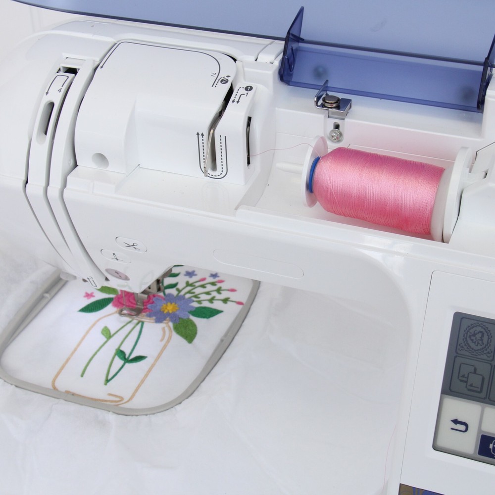 Threadart 20 Cone Polyester Embroidery Machine Thread Set Fresh Colors 1000M