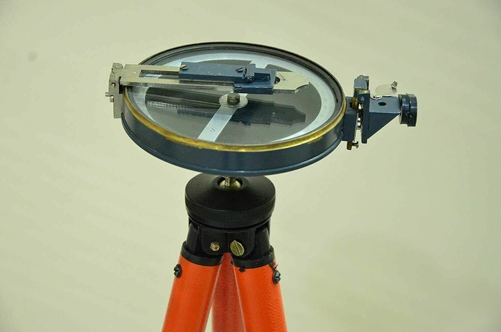 Basic Surveyor Compass 0-360 degree Brass Mix Working Survey Prismatic Compass