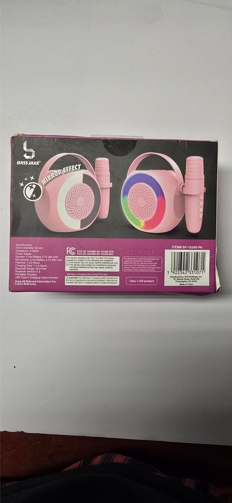 Bluetooth® Karaoke LED Wireless Speaker With Microphone