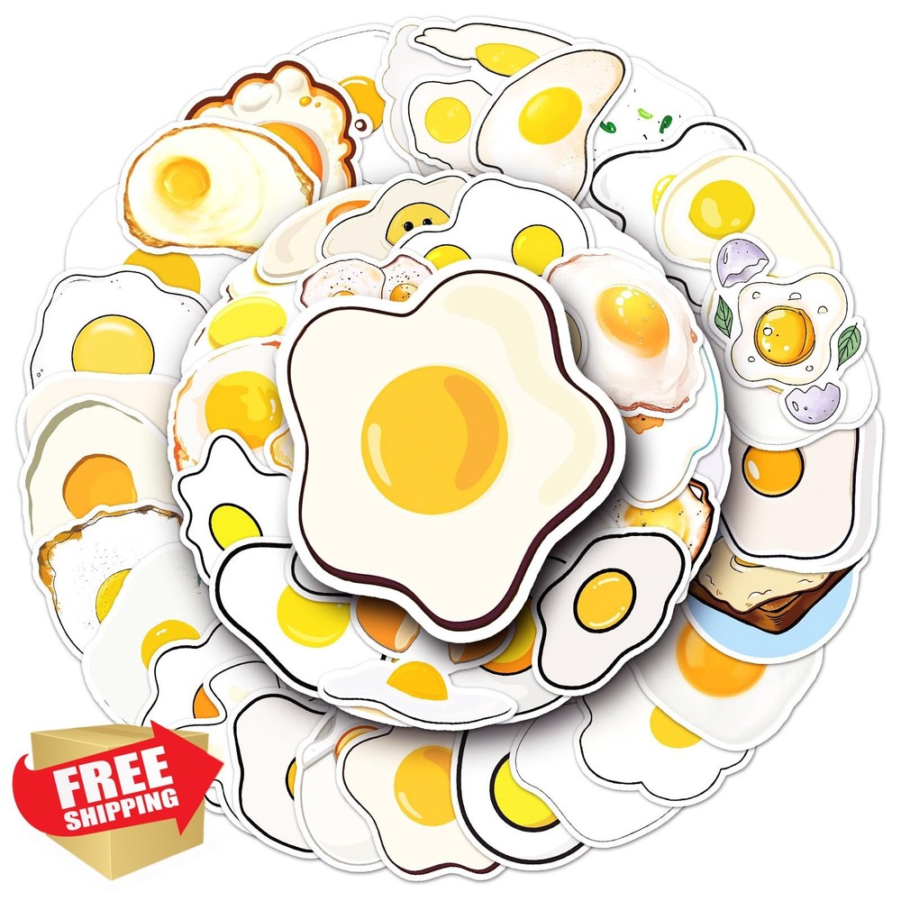 50pcs Fried Egg Stickers Kitchen Decor